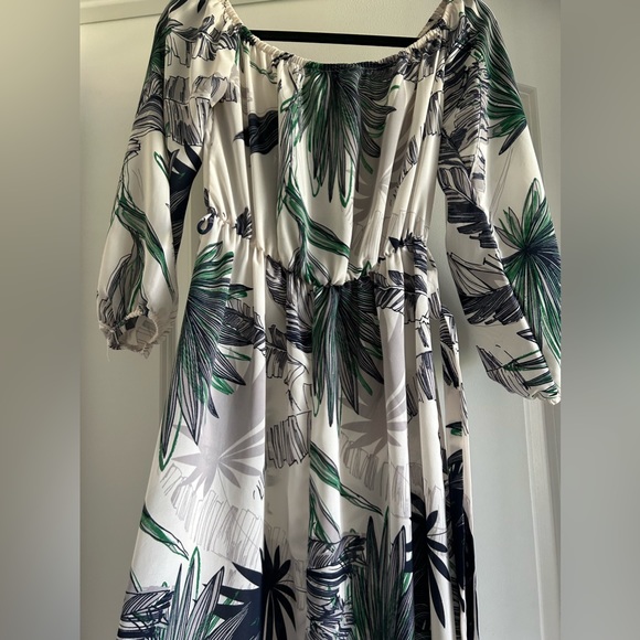 Long dress palms blue and green - Picture 4 of 5